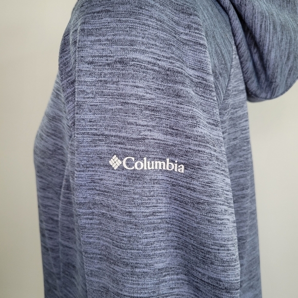 Columbia women's fleece lined mid-weight long sleeve hoodie blue spacedye size S - Picture 3 of 10